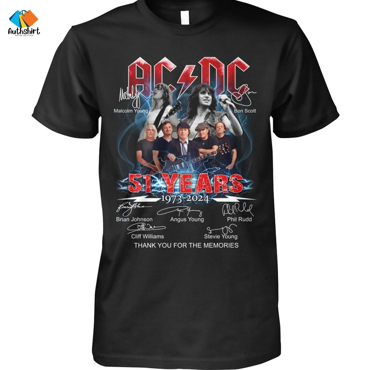 Acdc 51 Years Thank You For The Memories Shirt