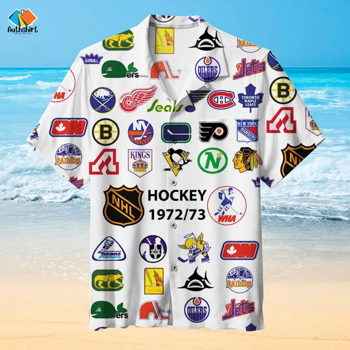 NHL hockey 1972-73 Unisex Hawaiian Shirt