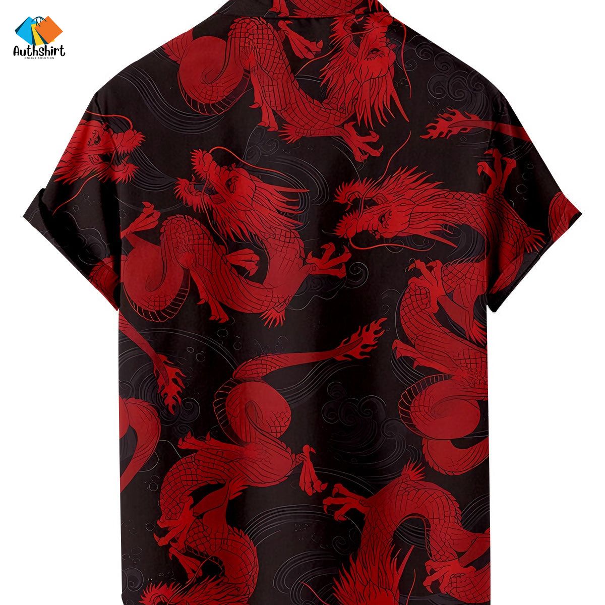 Year Of The Dragon Print Hawaiian Shirt