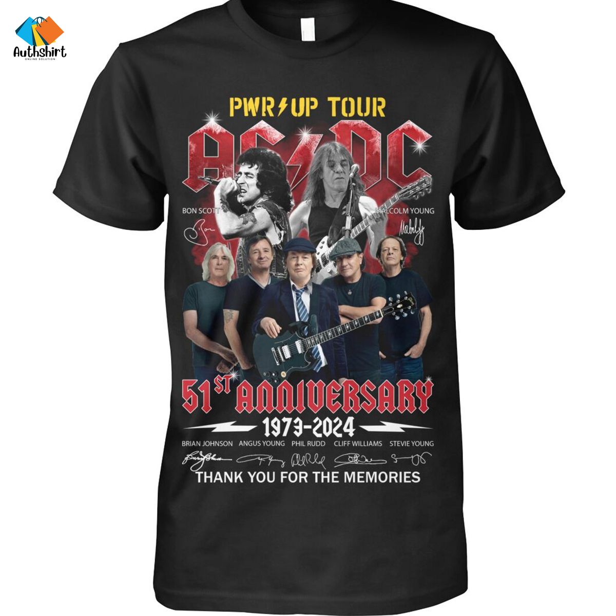 ACDC Pwr Up Tour 51st Anniversary 1973 2024 Shirt