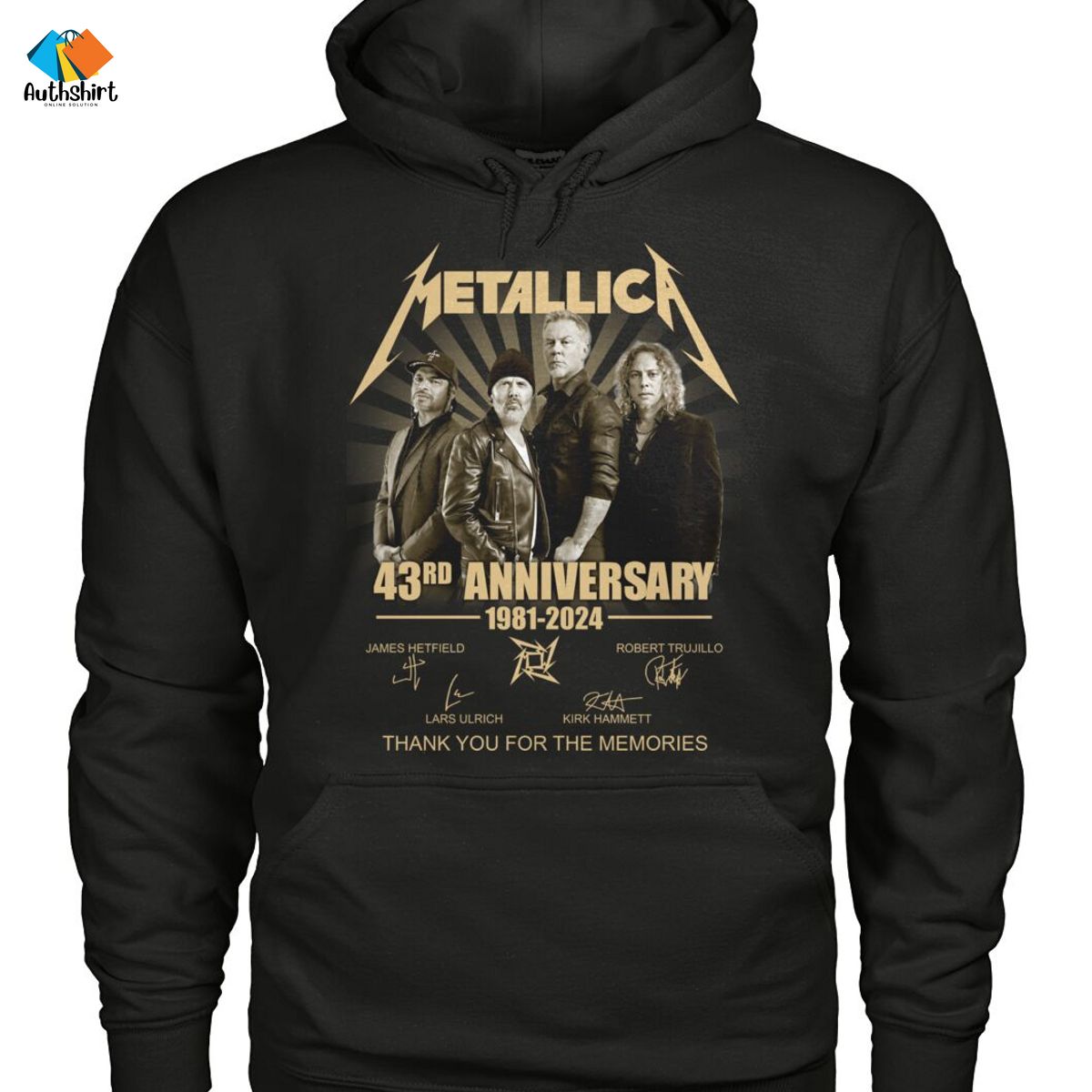 Metallica 43rd Anniversary Thank You For The Memories Shirt