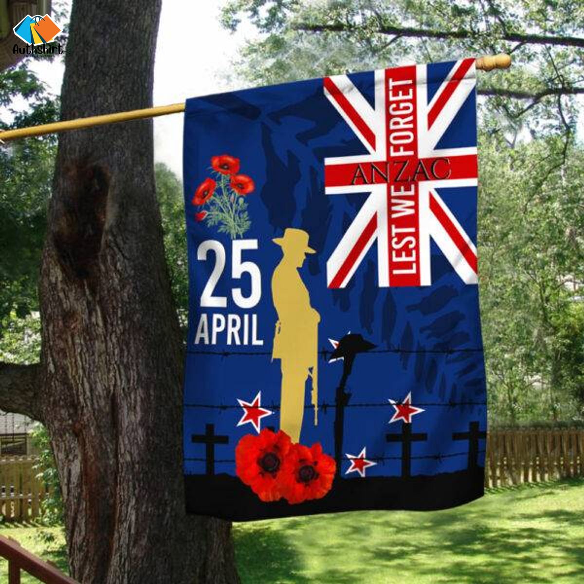 New Zealand Veteran Anzac Day Lest We Forget 25 April Flag