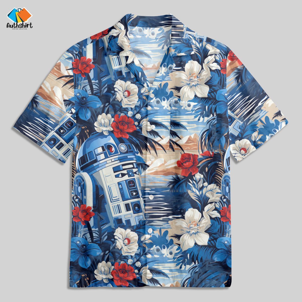 R2-D2 Button Up Hawaiian Shirt