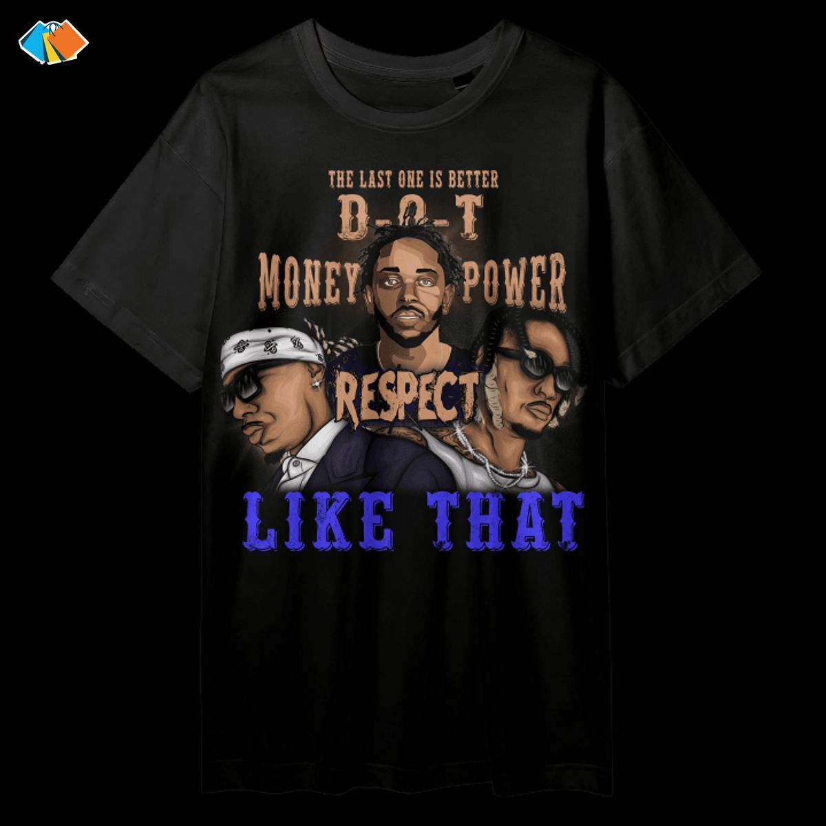 S Dot Money Power Respect Like That Combo Shirt And Cap
