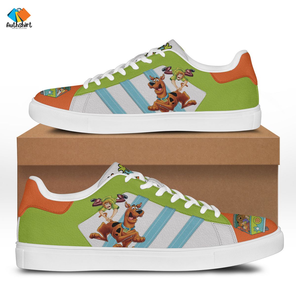 Scooby Doo Green Adidas Stan Smith Shoes