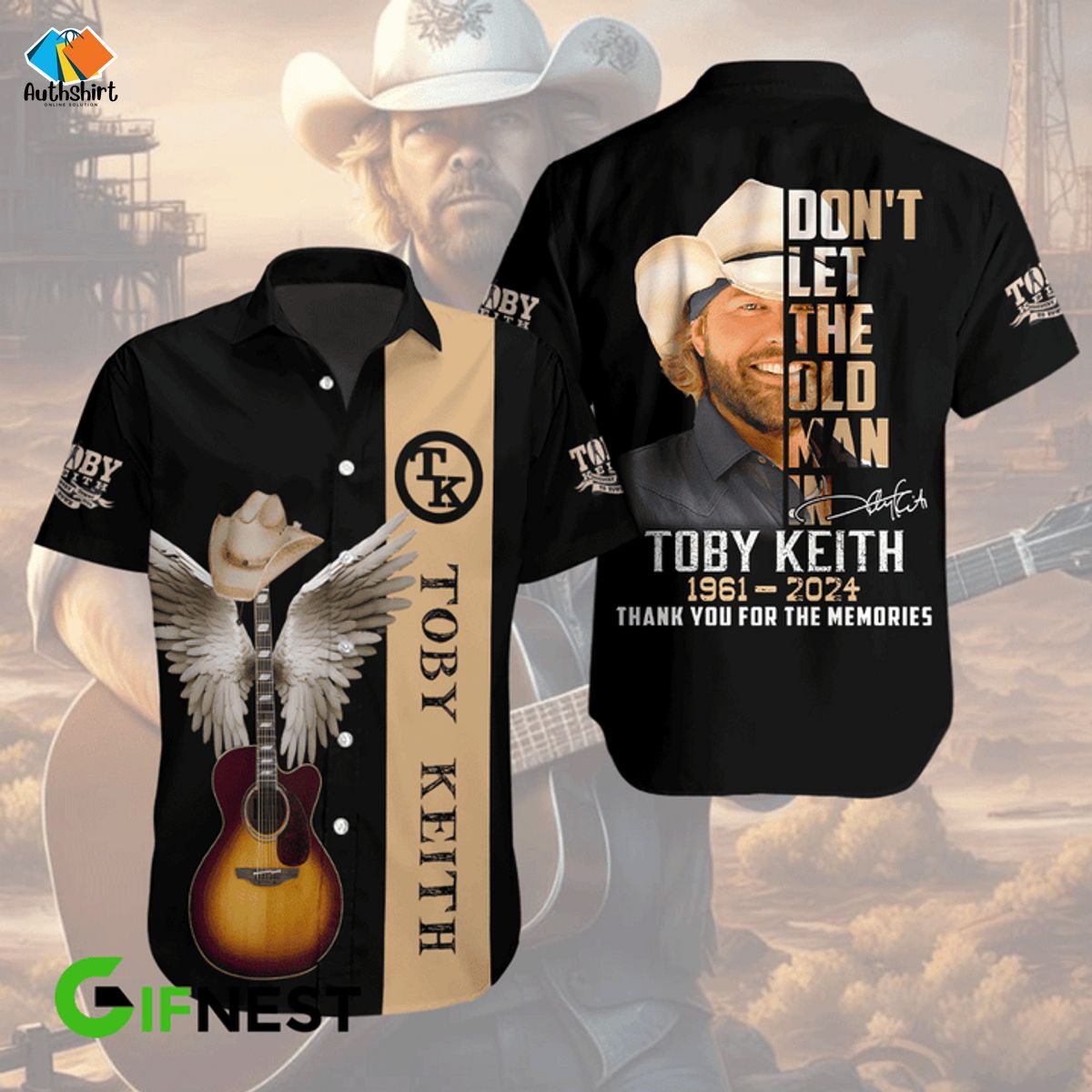 Toby Keith Don’t Let The Old Man In Thank You For The Memories Hawaiian Shirt