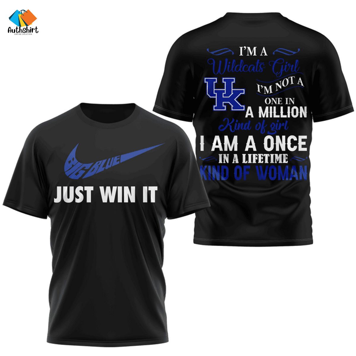 UK Kentucky Wildcats Girl Big Blue One In A Million Just Win It Nike Tshirt