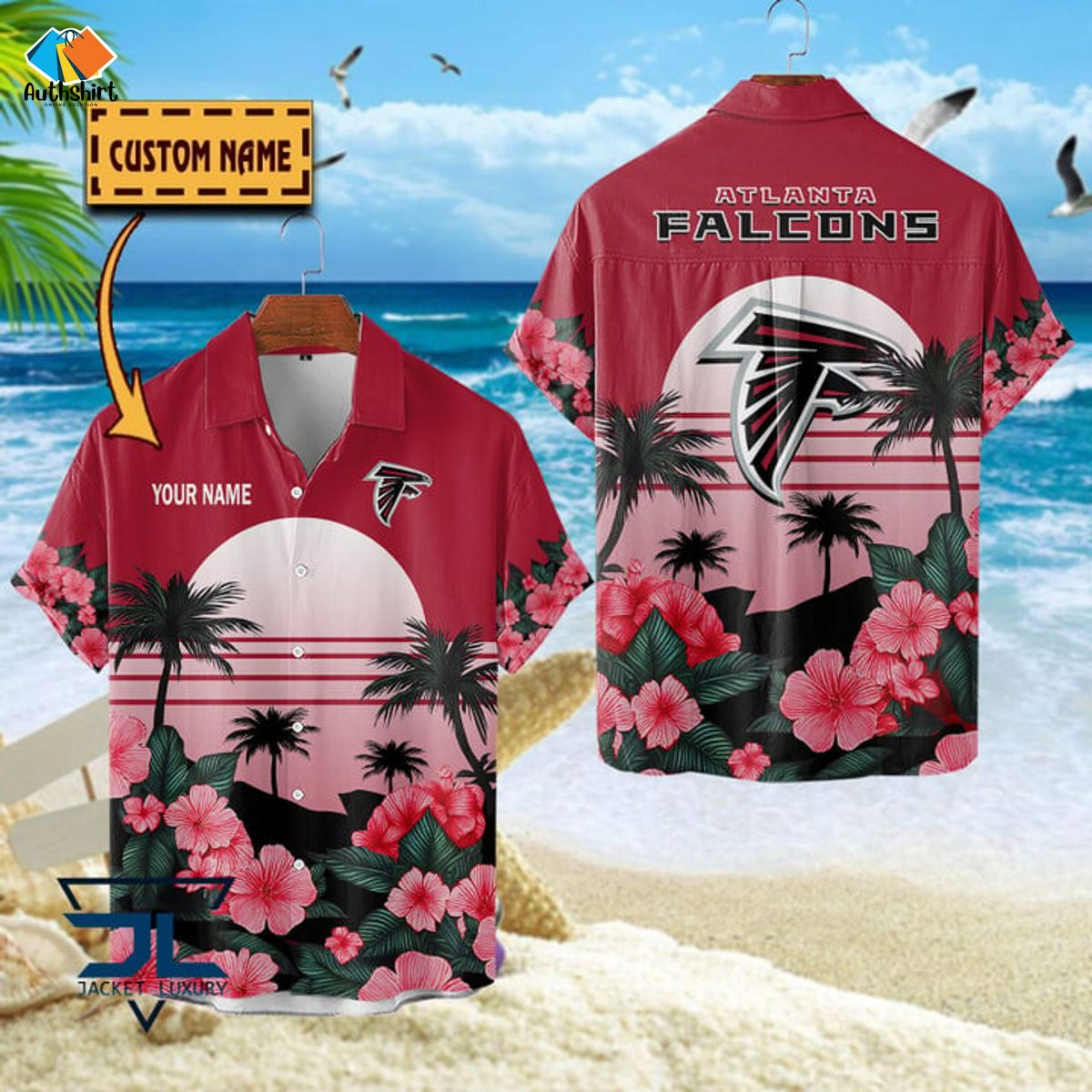 Atlanta Falcons NFL Tropical Summer 2024 Custom Name Hawaiian Shirt And Short