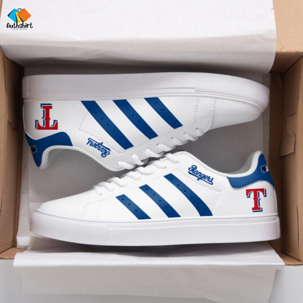 Texas Rangers NHL Stripes Styles Stan Smith Shoes Ver 4