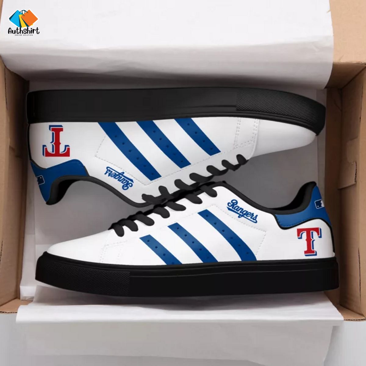 Texas Rangers NHL Stripes Styles Stan Smith Shoes Ver 4