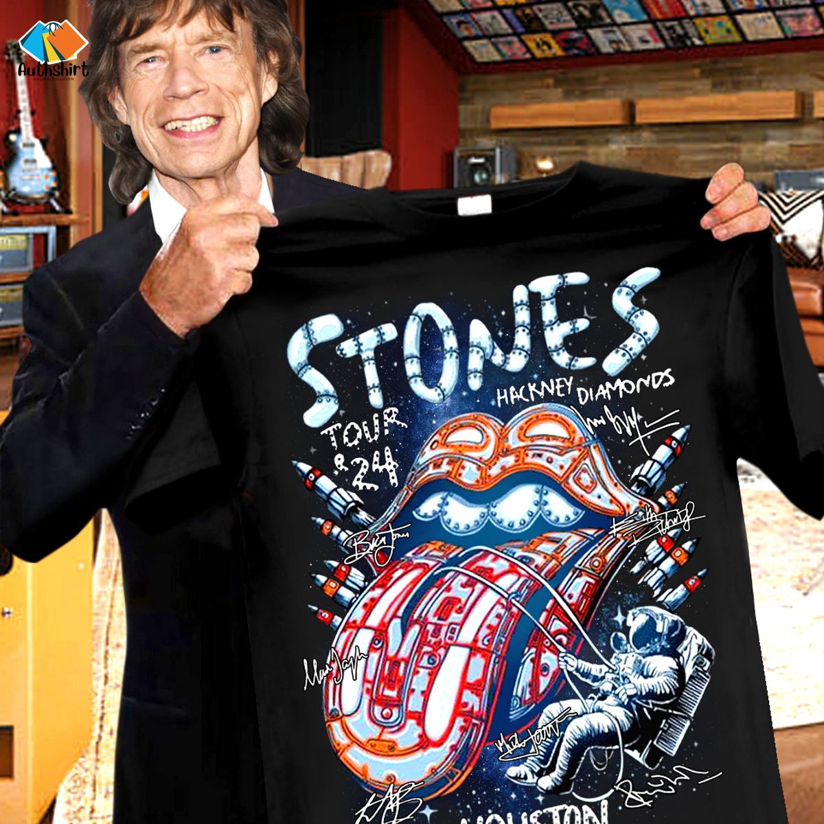Stones tour 2024 houston hackney diamonds shirt